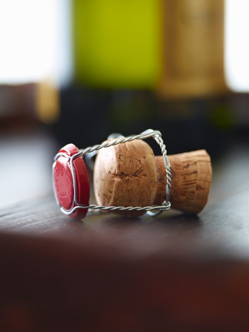 Champagne Cork on Its Side