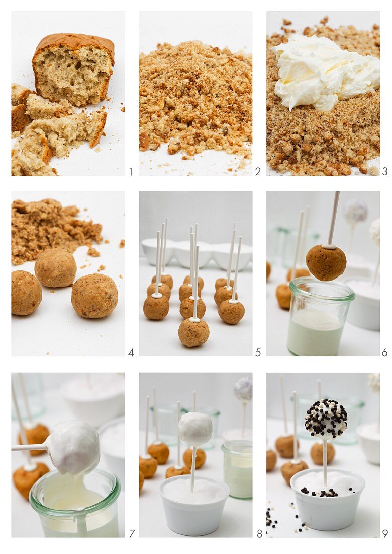 Cake pops being made