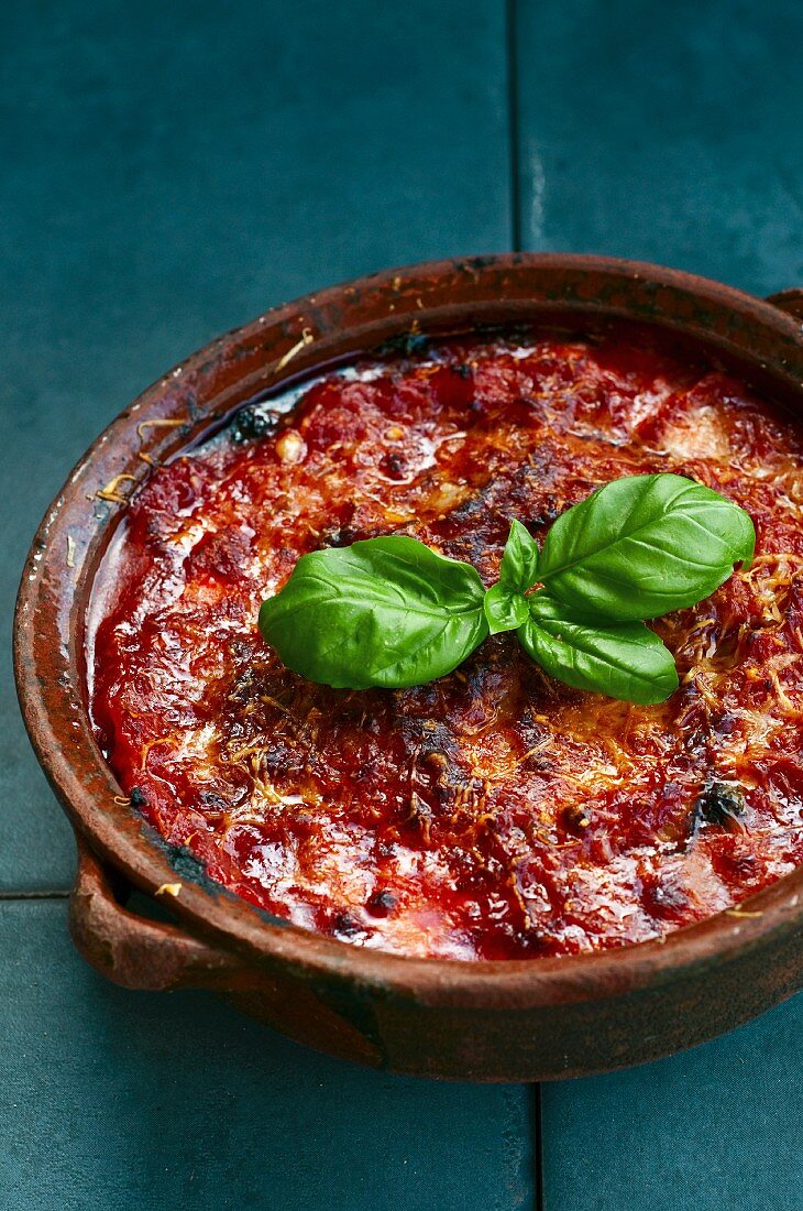 Parmigiana di melanzane (Auberginenauflauf, Italien)