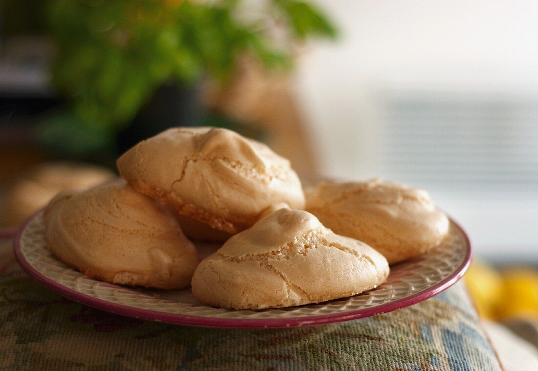 Meringue cookies on a plate