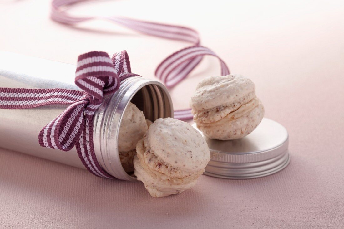 Macarons filled with chestnut cream