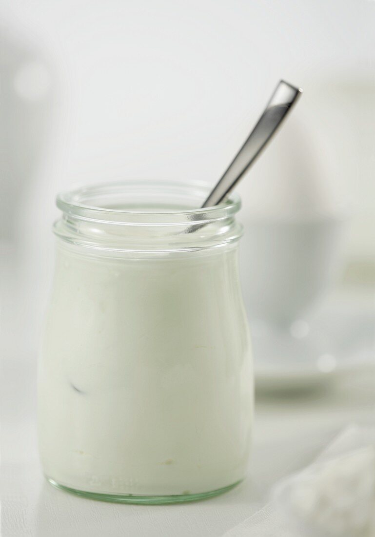 Ein Glas Naturjoghurt