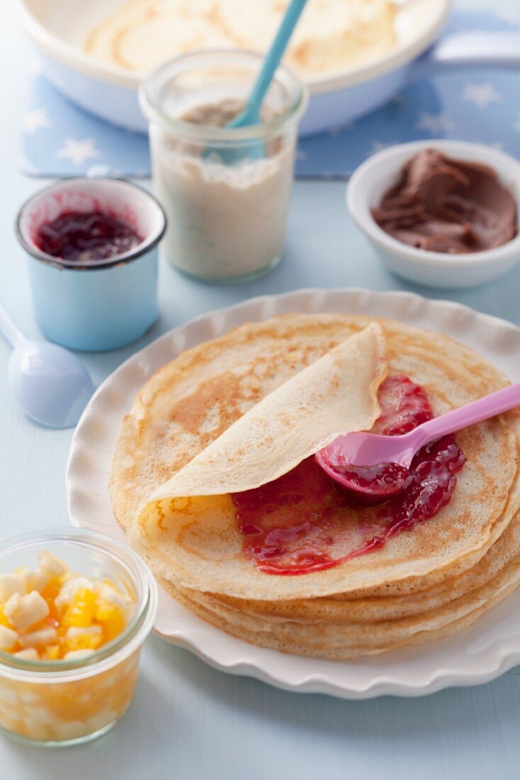 Pancakes with sweet topping