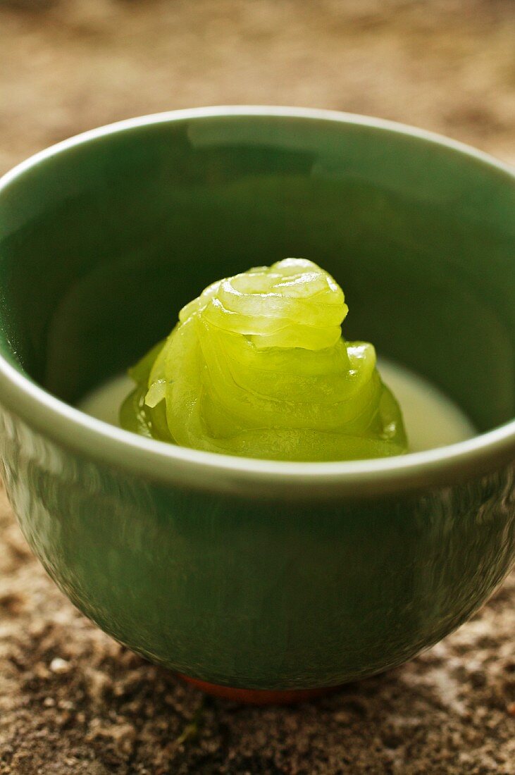 Small bowl of cucumber salad