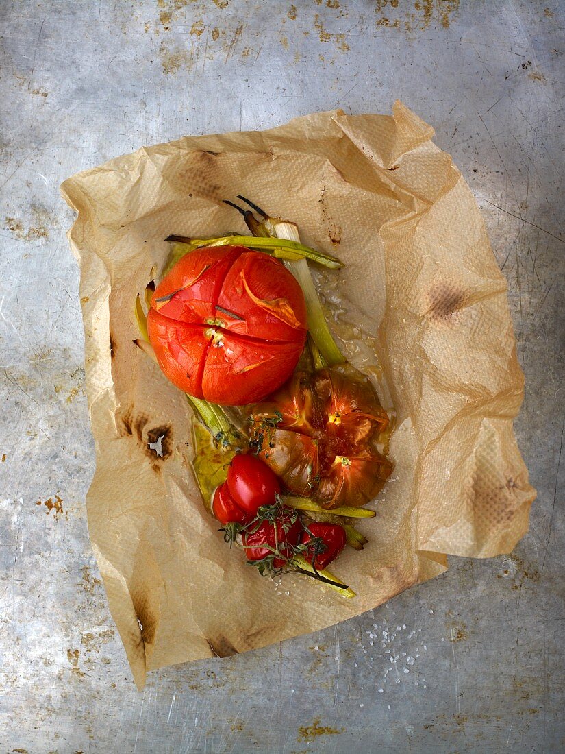 Tomaten, in Folie gebraten