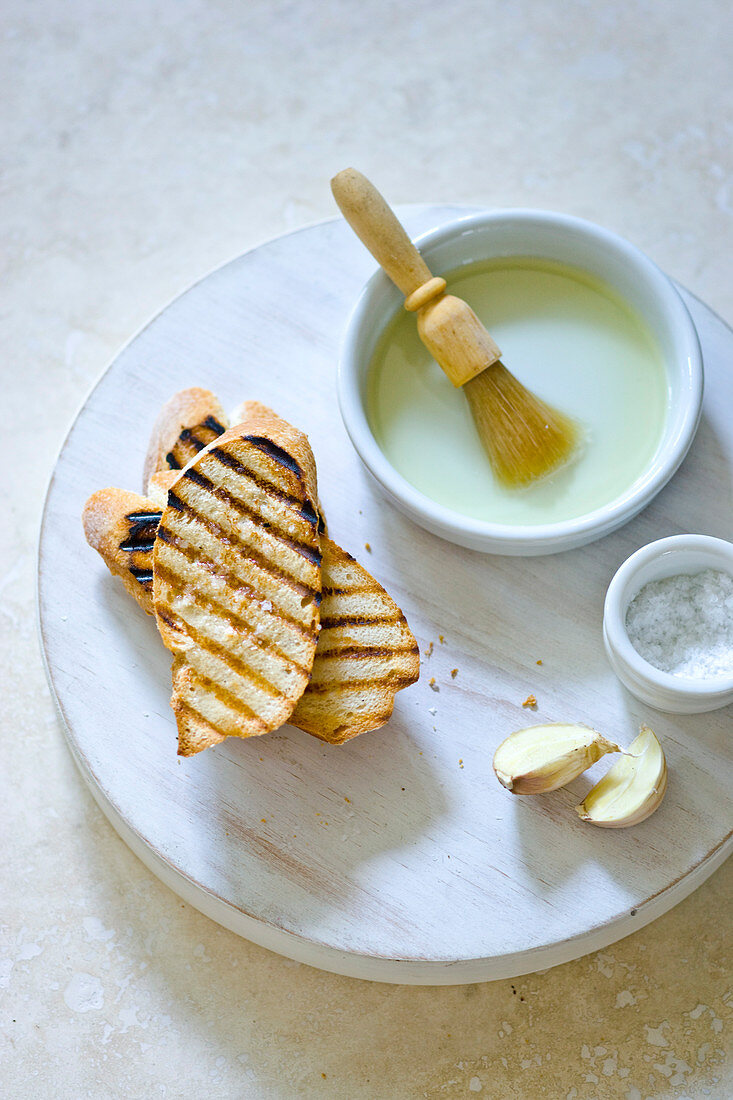 Garlic bruschetta