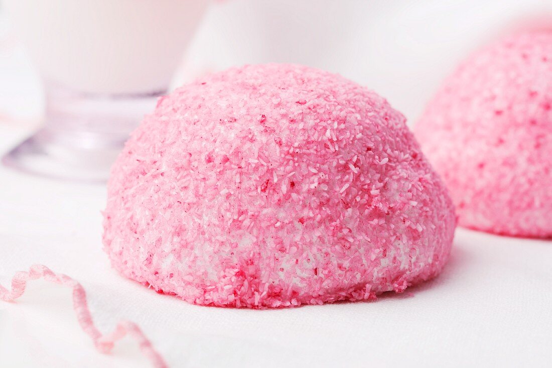 Pink Snowball (Coconut Marshmallow Snack Cake)