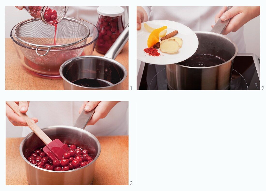 Preparing cranberry ragout