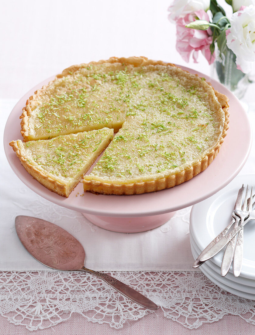 A lime and coconut tart
