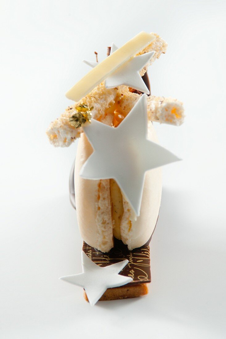 Vanille-Macaron mit Karamell auf Sable (Frankreich)