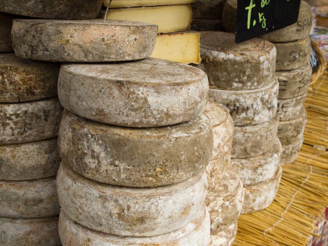 Tomme de Savoie, Chamonix Markt, Haute-Savoie, Frankreich