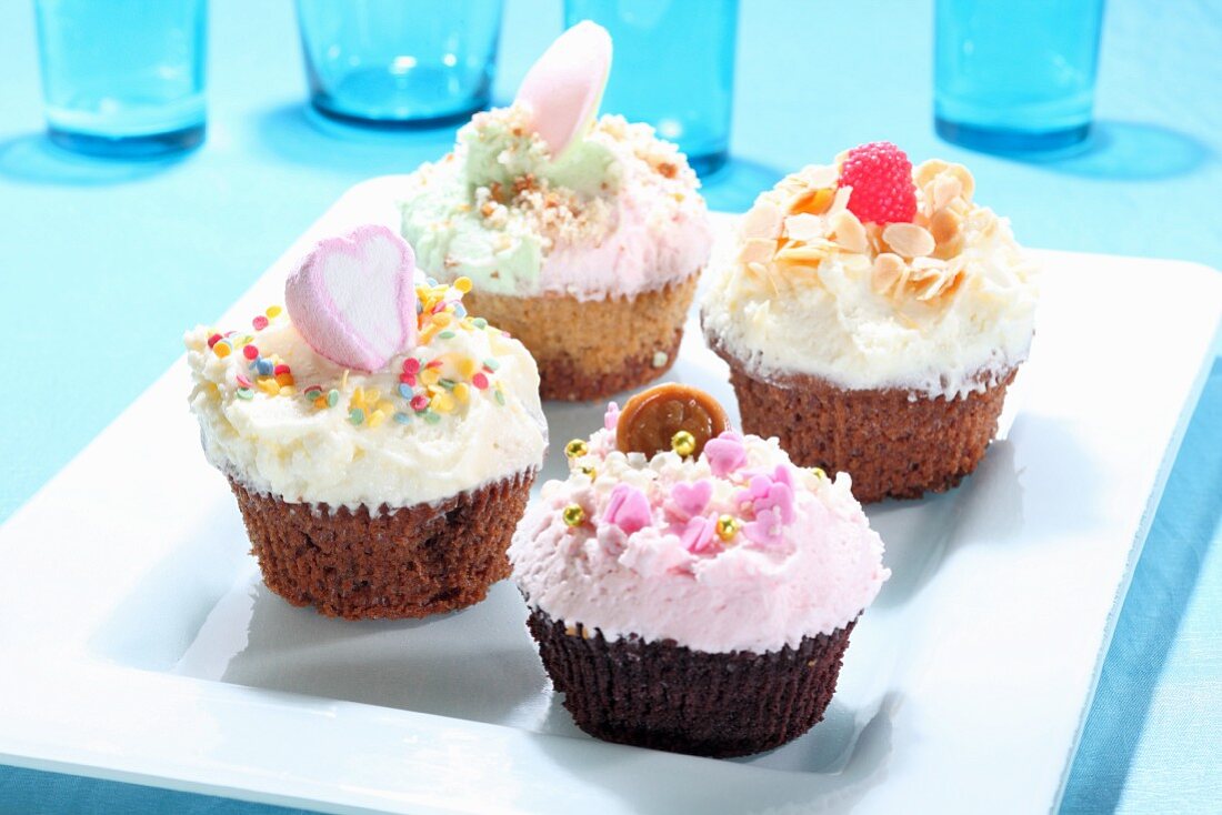 Decorated cupcakes