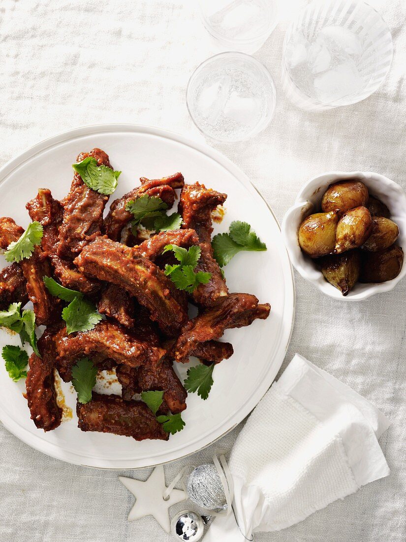 Pork ribs with chipotle glaze