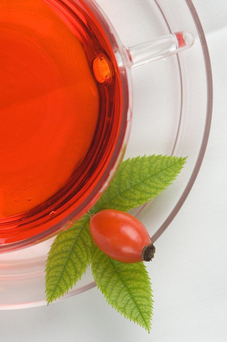 Rose hip tea and rose hip