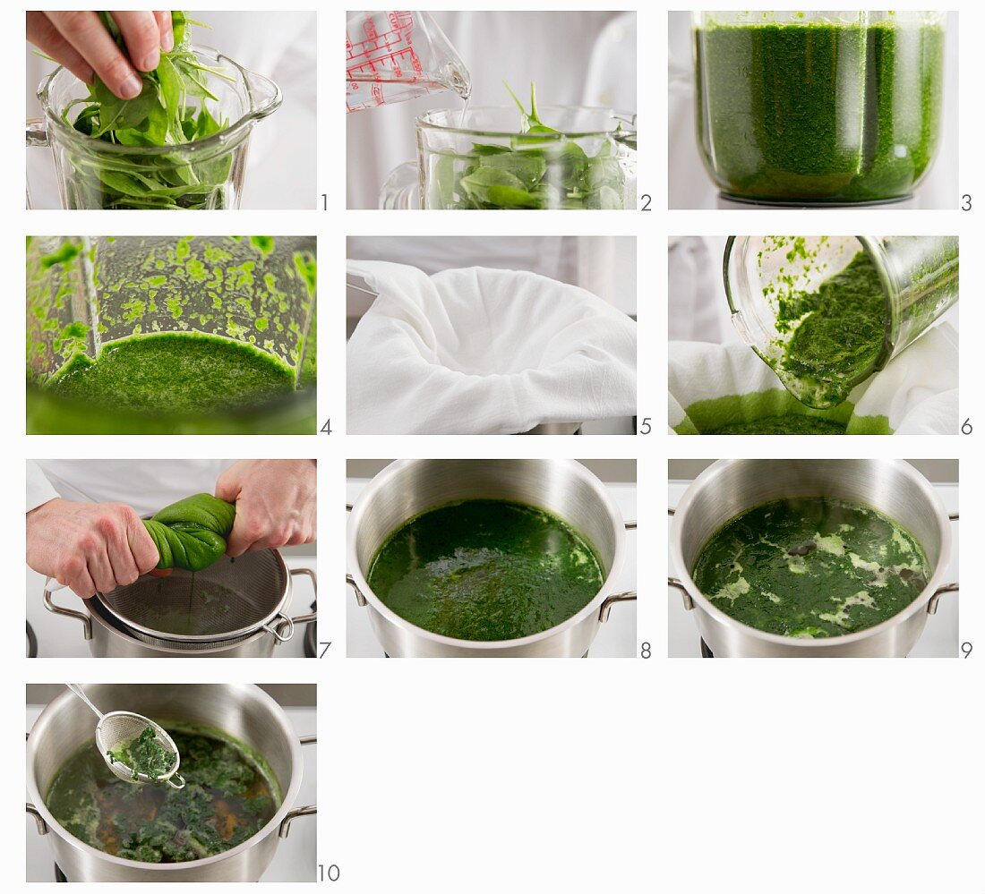 Making dye from spinach