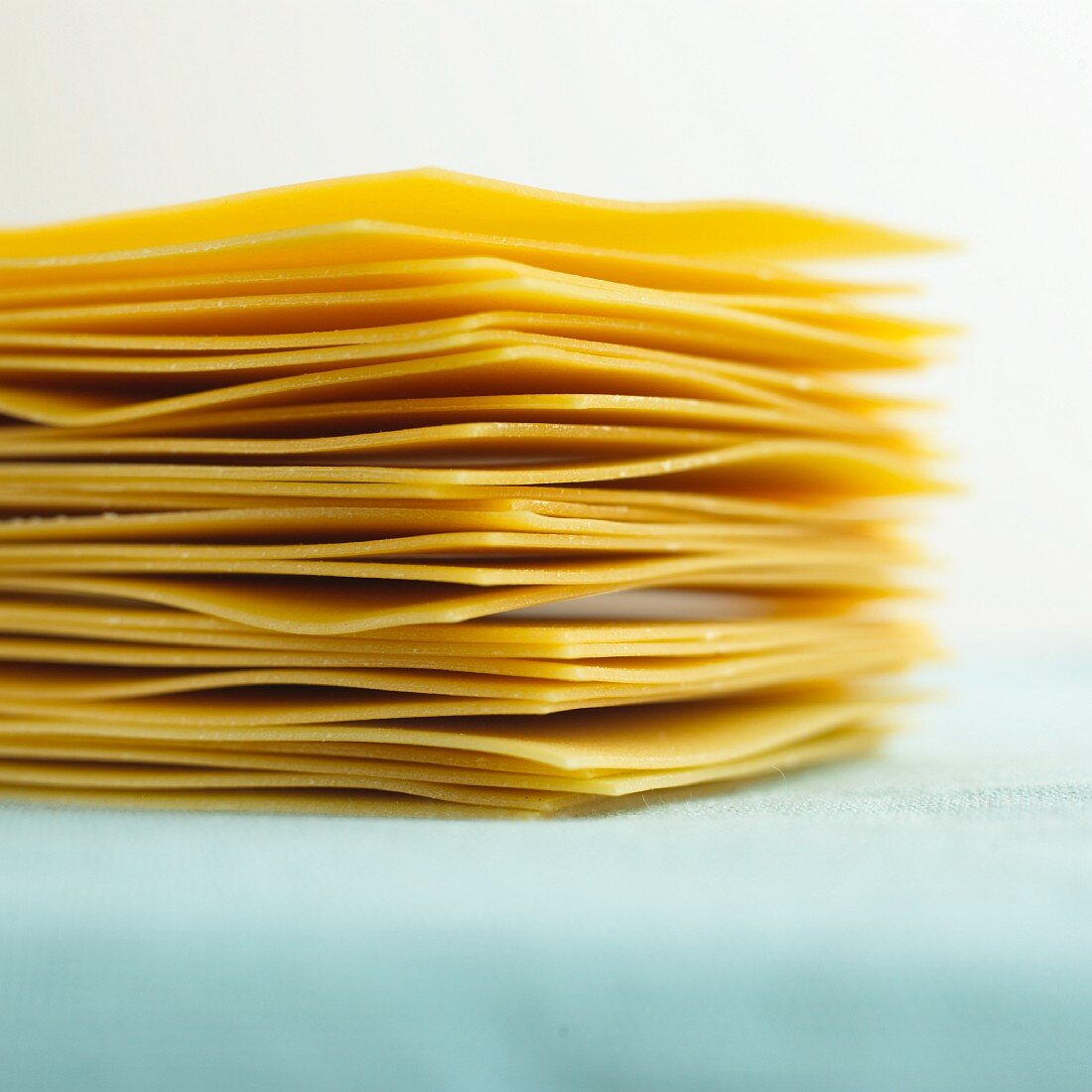 A stack of lasagne sheets