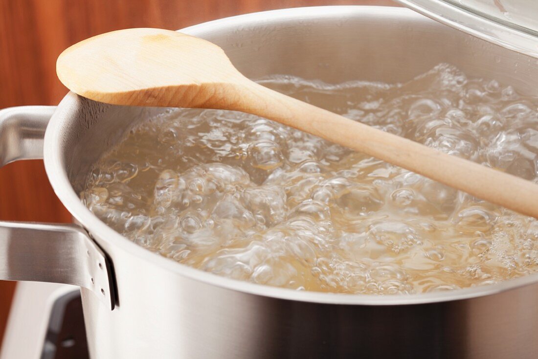 Rigatoni being cooked