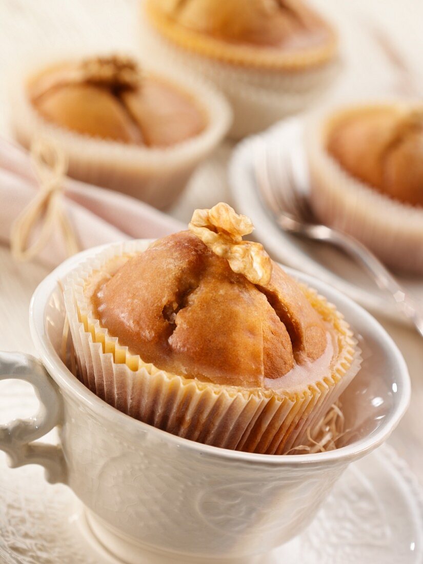 Sea buckthorn muffins with walnuts