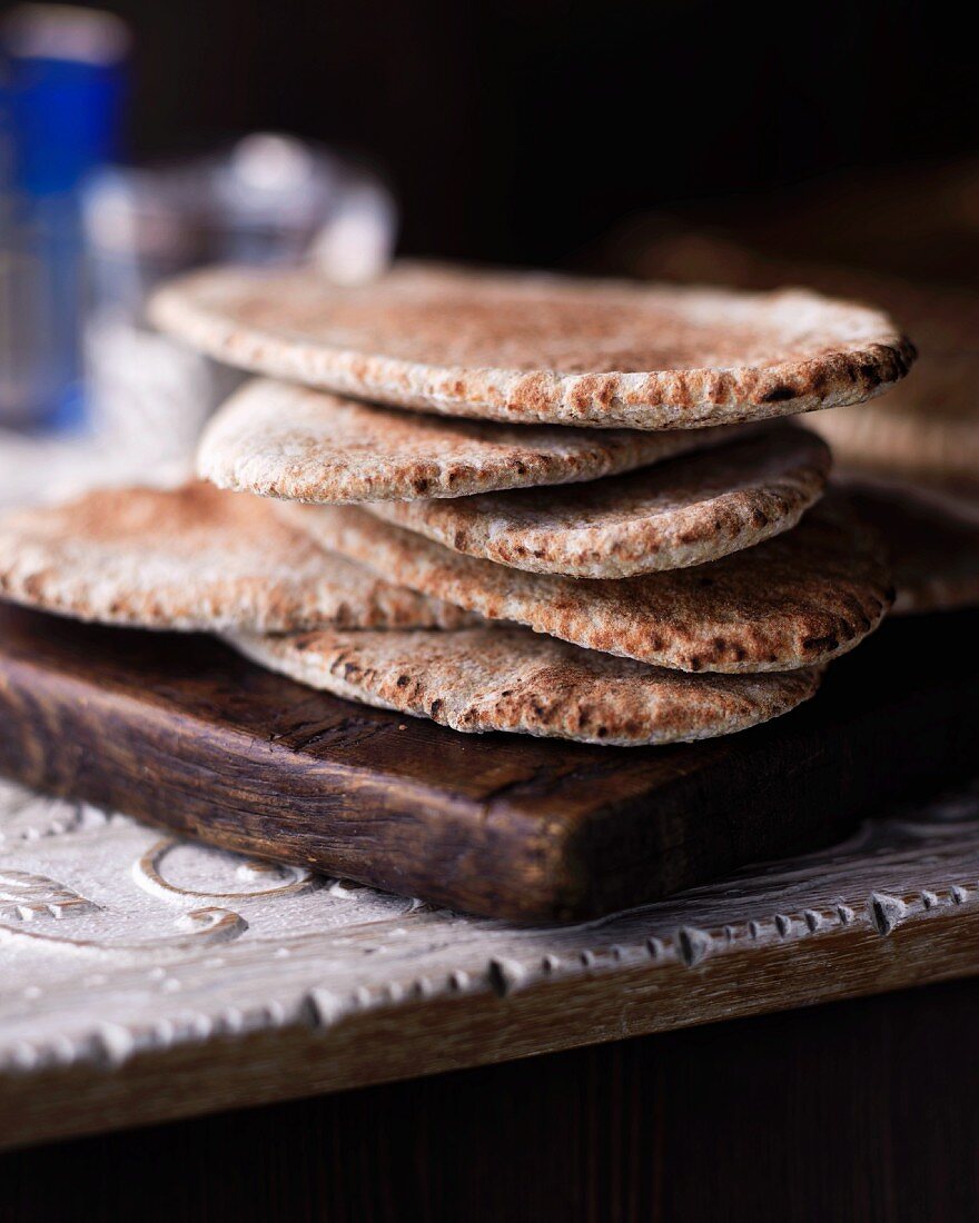 A stack on unleavened bread