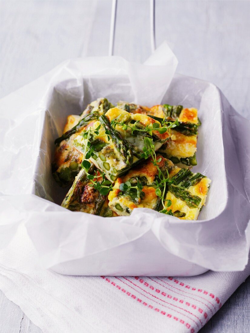 Frittata mit Grünem Spargel