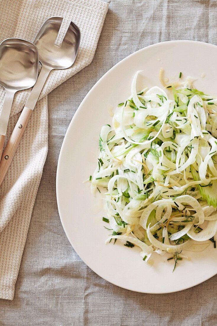 Fennel and celery salad with chives