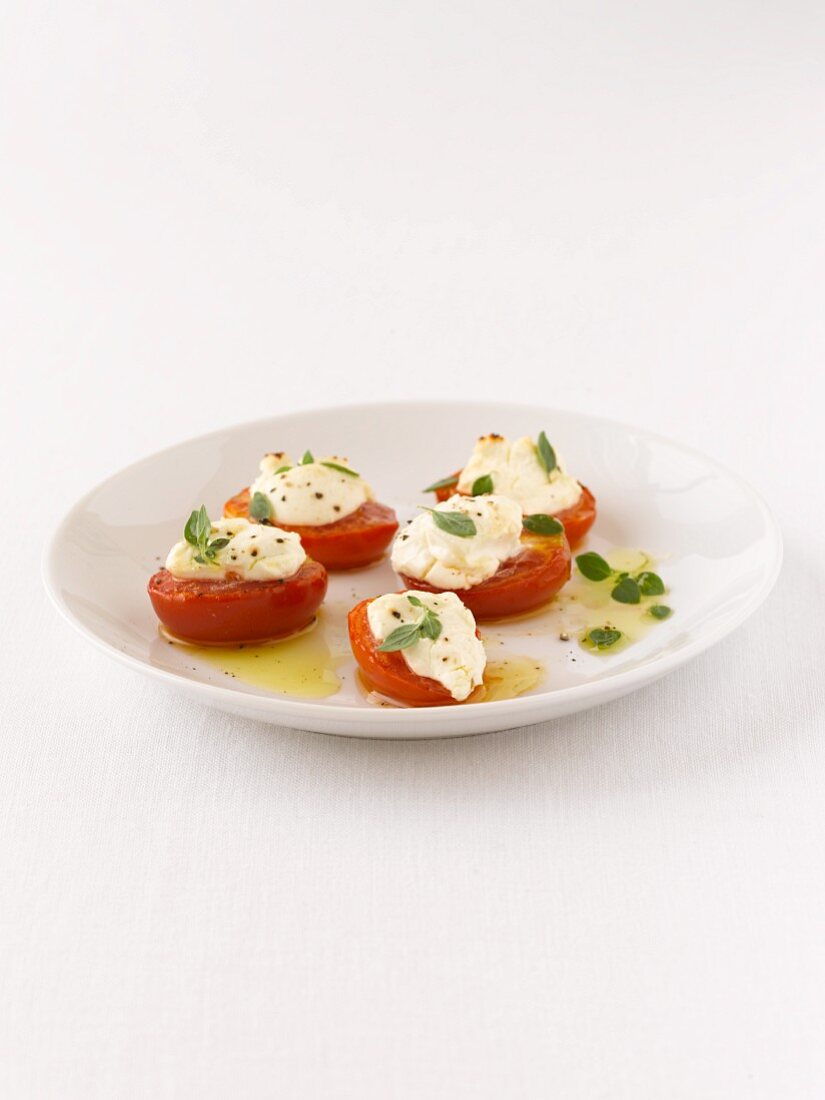 Tomatoes with mozzarella