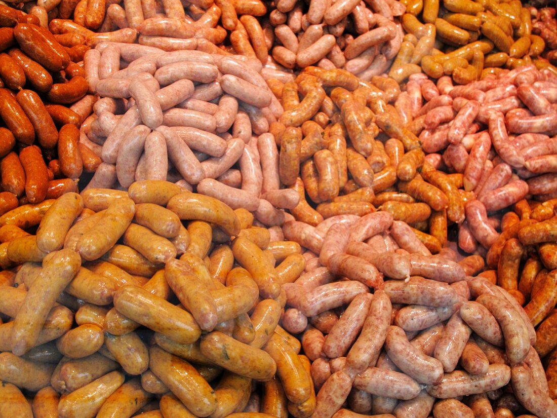 Various sausages (macro-zoom)