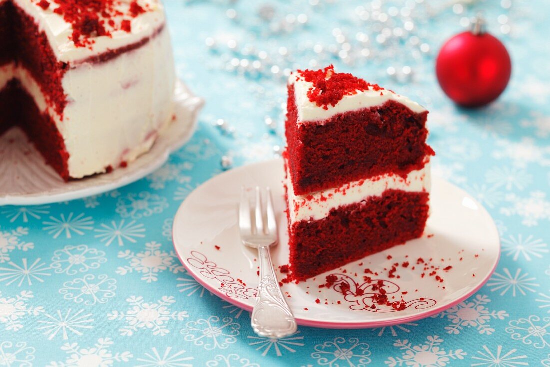 Red Velvet Cake zu Weihnachten