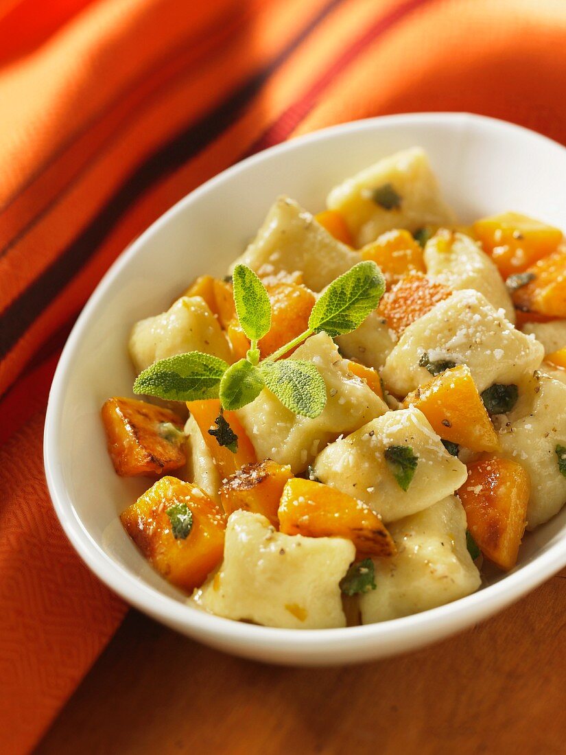 Gnocchi with butternut squash and sage