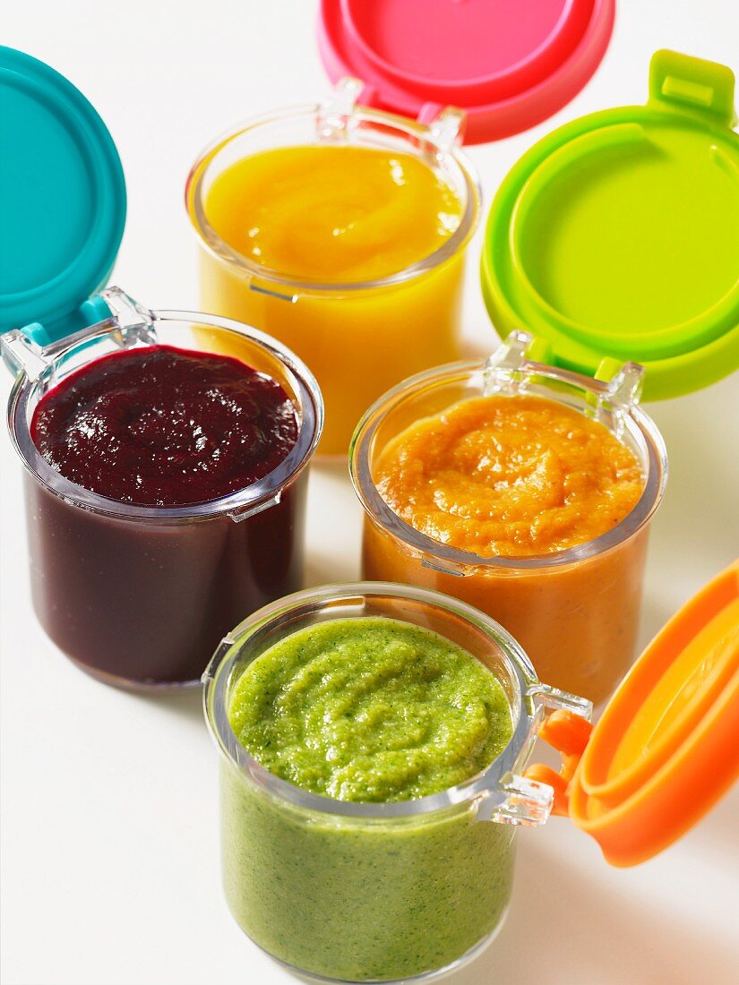 Fresh vegetable and fruit puree