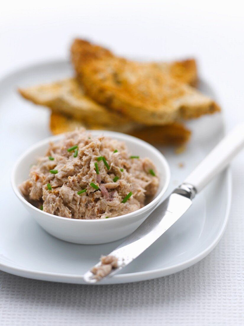 Meat pate and toast