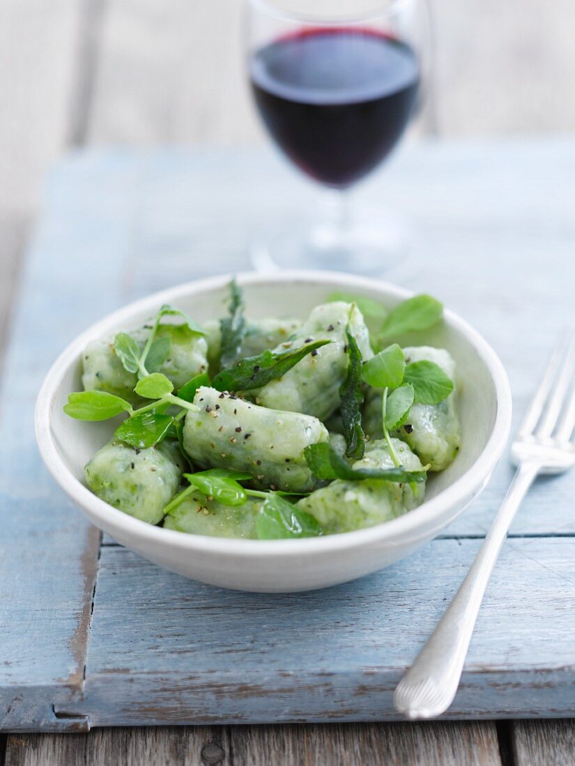 Gnocchi with herbs
