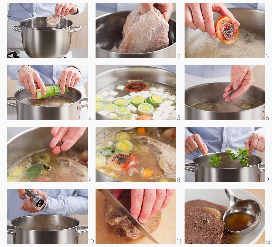 Preparing prime boiled beef