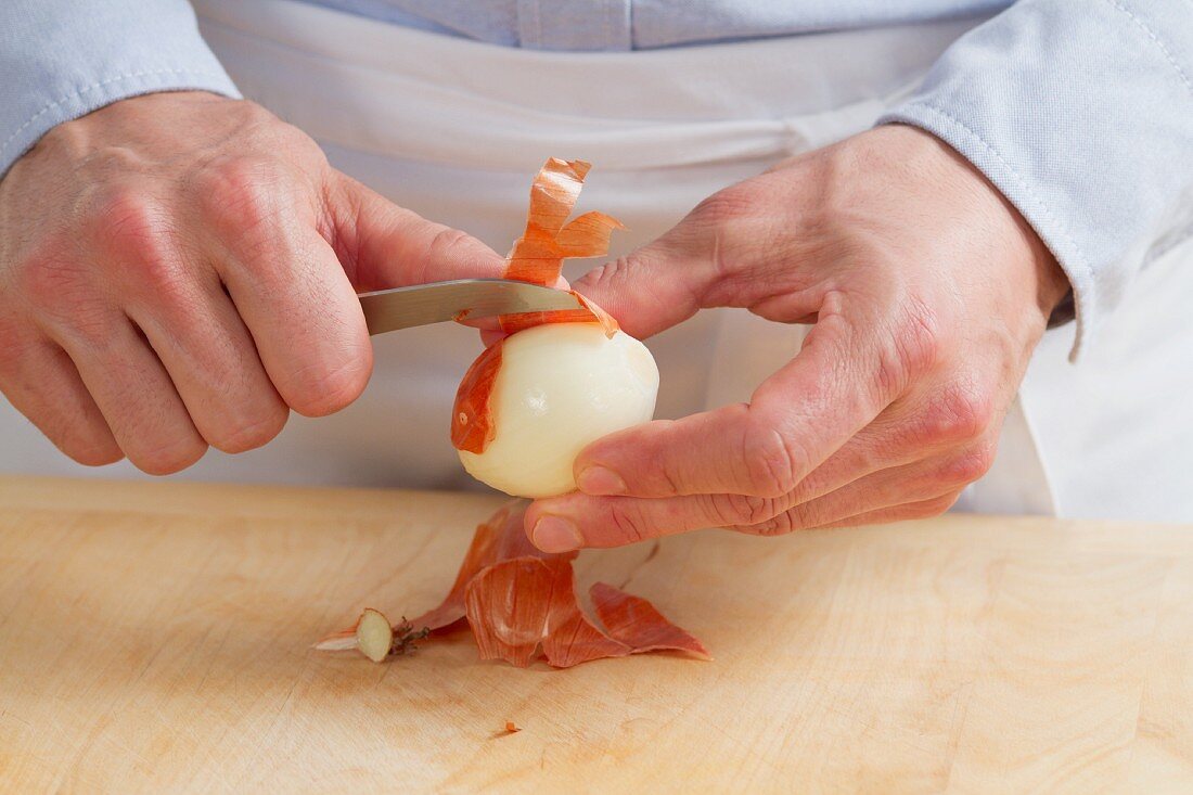 Peeling onions