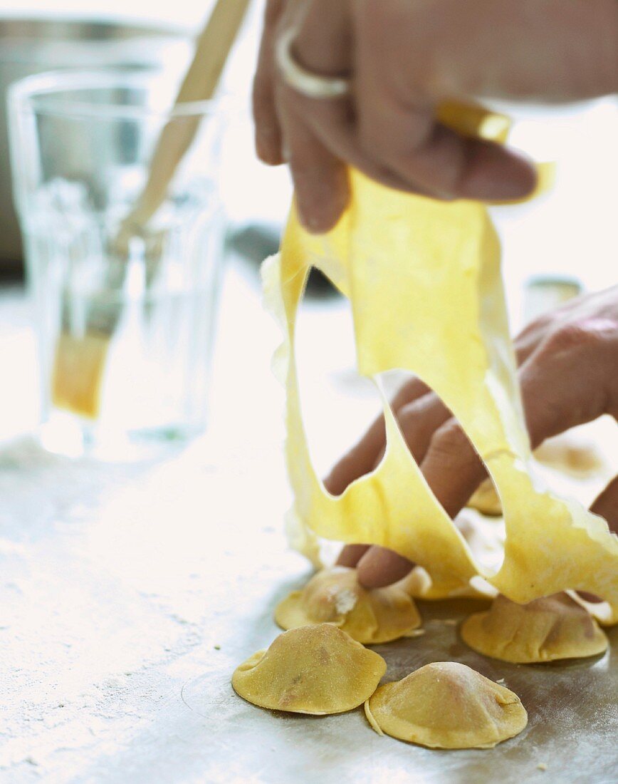 Home-made ravioli