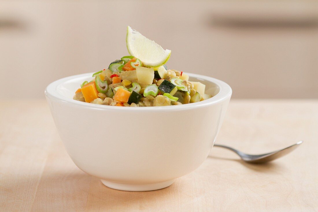 Bowl of Hearty Lentil Stew