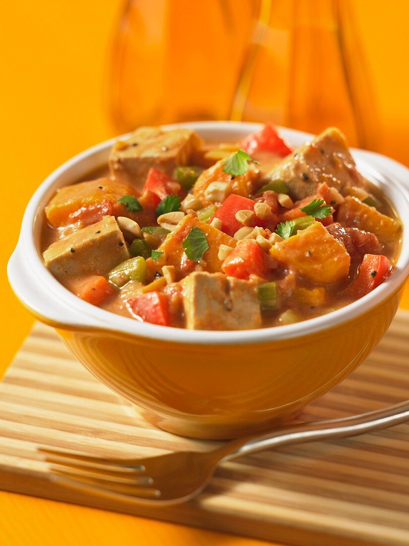 Tofu and peanut stew