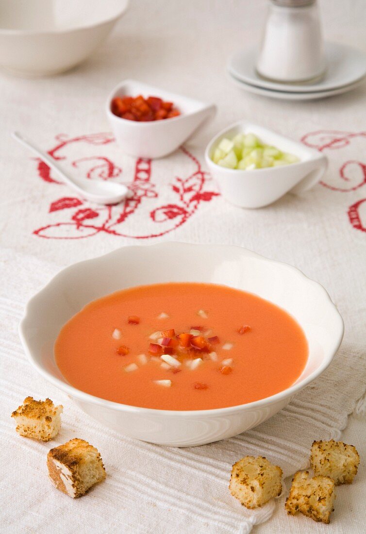 Gazpacho with croutons