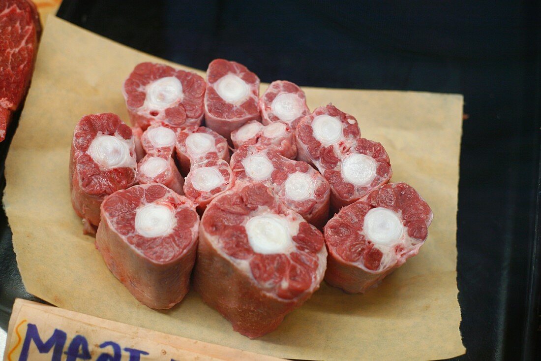 Oxtails on Paper at a Market