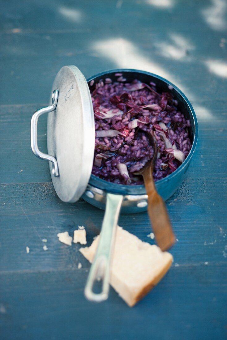 Risotto al trevisano (Risotto mit Radicchio, Italien)