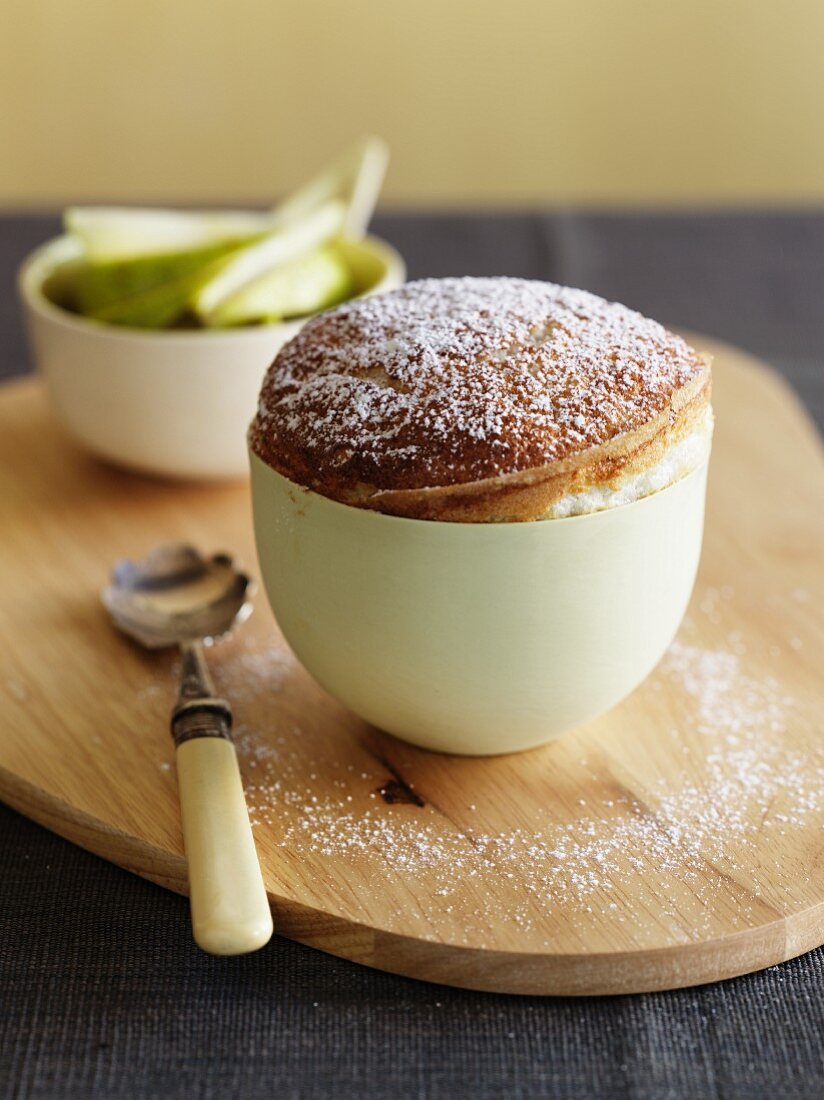 Soufflé with icing sugar