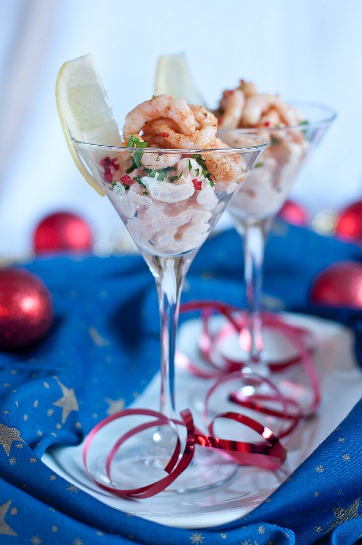 Shrimp cocktail for Christmas