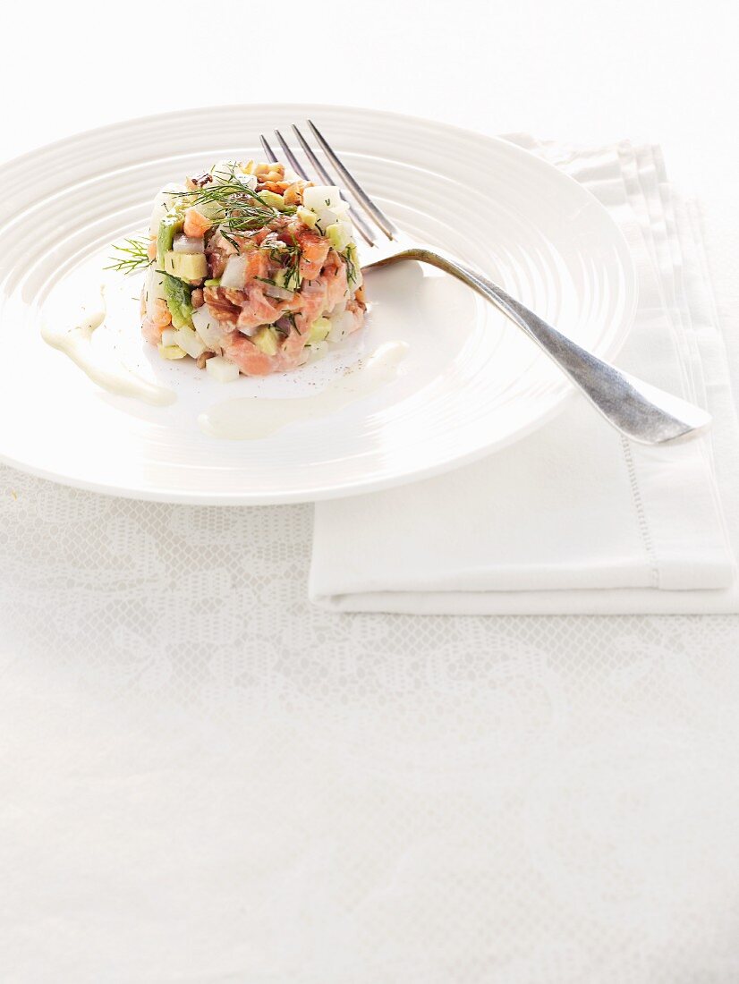 Salmon timbale