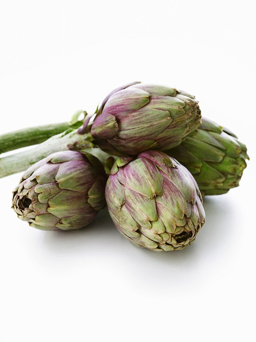 Four artichokes