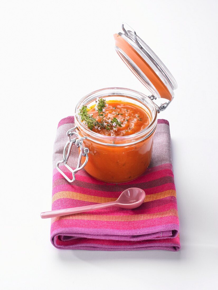 Tomato coulis with thyme