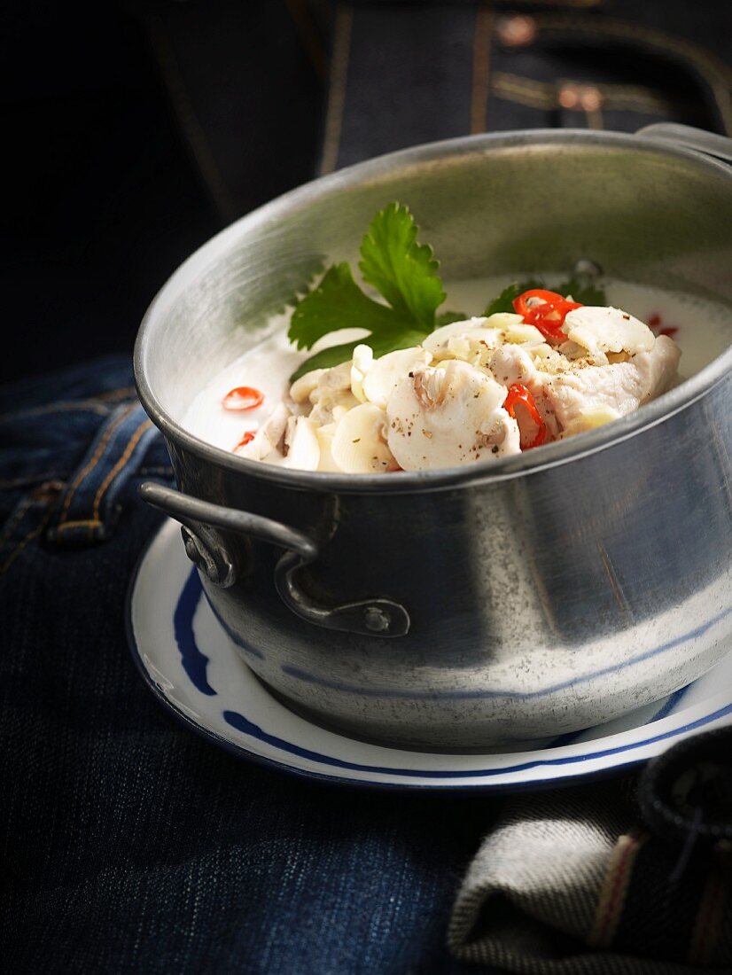 Tom Ka Gai (coconut soup with chicken, Thailand)