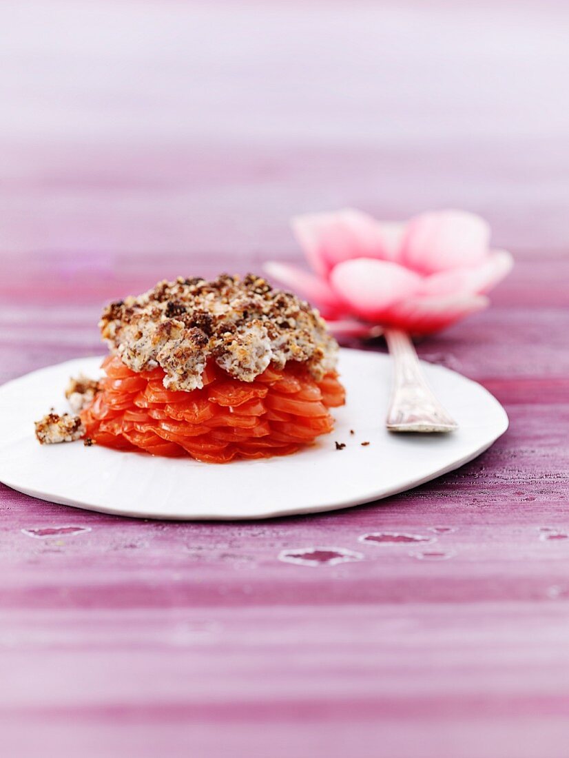 Tomatenauflauf mit Brotkruste