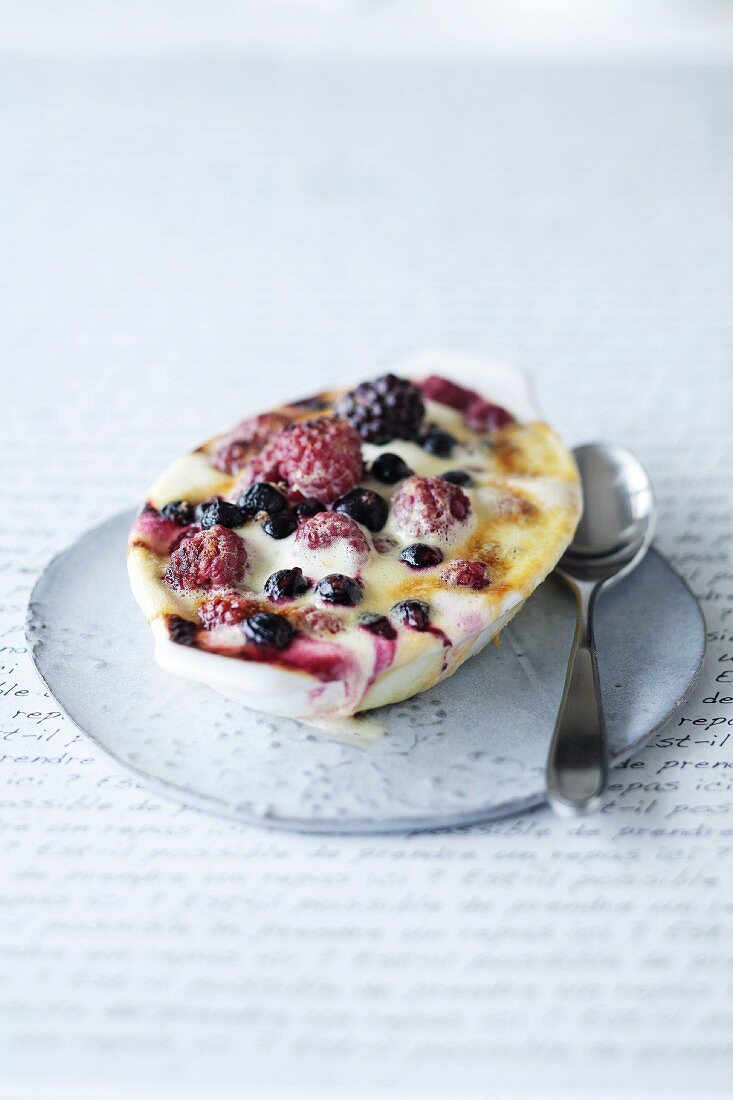 A berry gratin