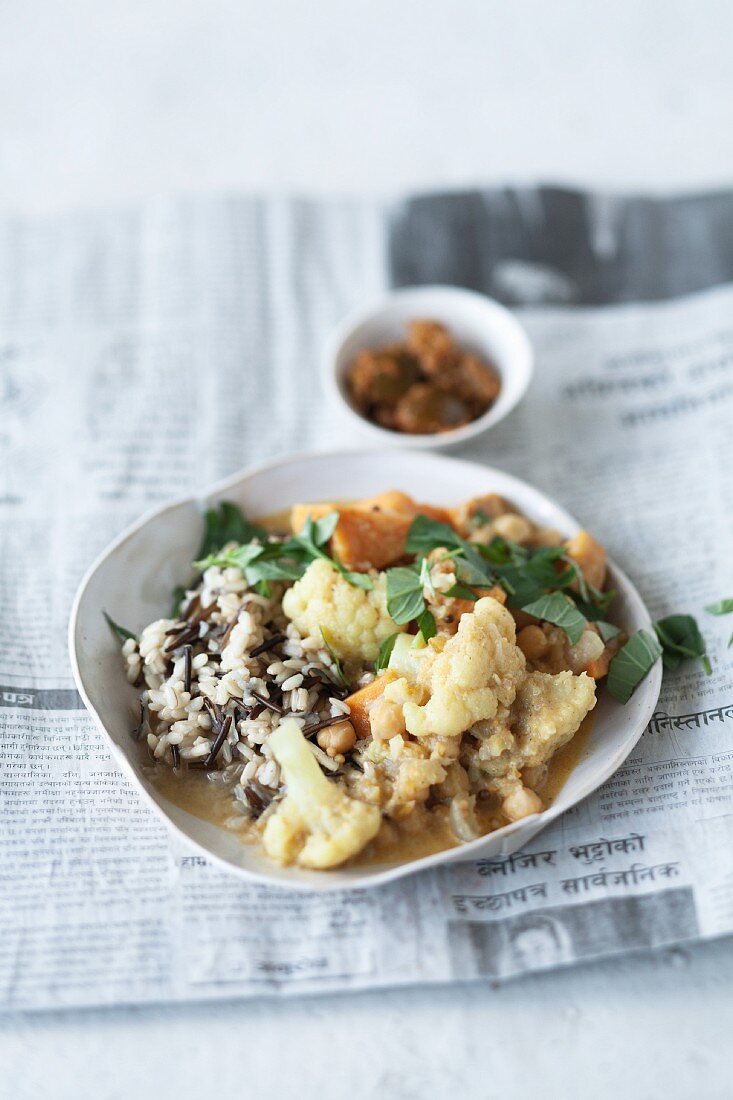 Blumenkohl-Süßkartoffel-Curry