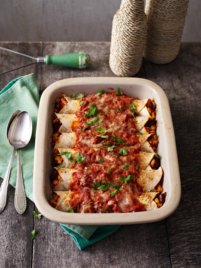 Gratinated enchiladas